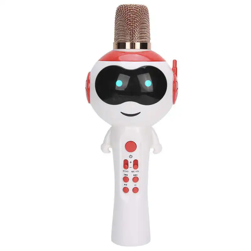 Детский беспроводной Bluetooth ручной микрофон милый для караоке светильник кой