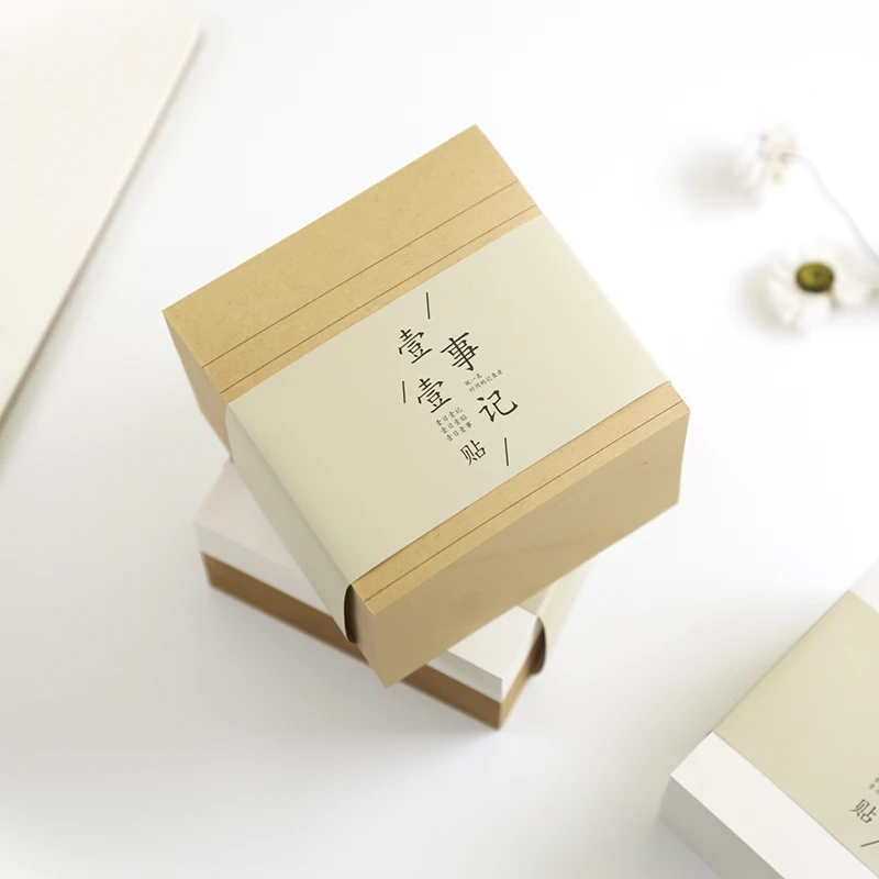 

400 pcs sticky notes Notepad Self-adhesive loose leaf paper Scrapbooking material Kraft paper craft paper Stationery