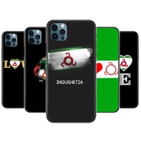 ingushetia flag anime phone cases cover for iphone 11 pro max case 12 8 7 6 s xr plus x xs se 2020 mini mobile cell shell funda