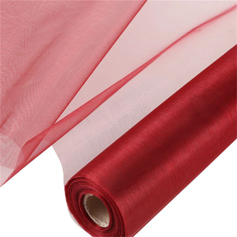 25 м X 29 см DIY отвесный органза рулон тюль для стула пояса банты настольная дорожка