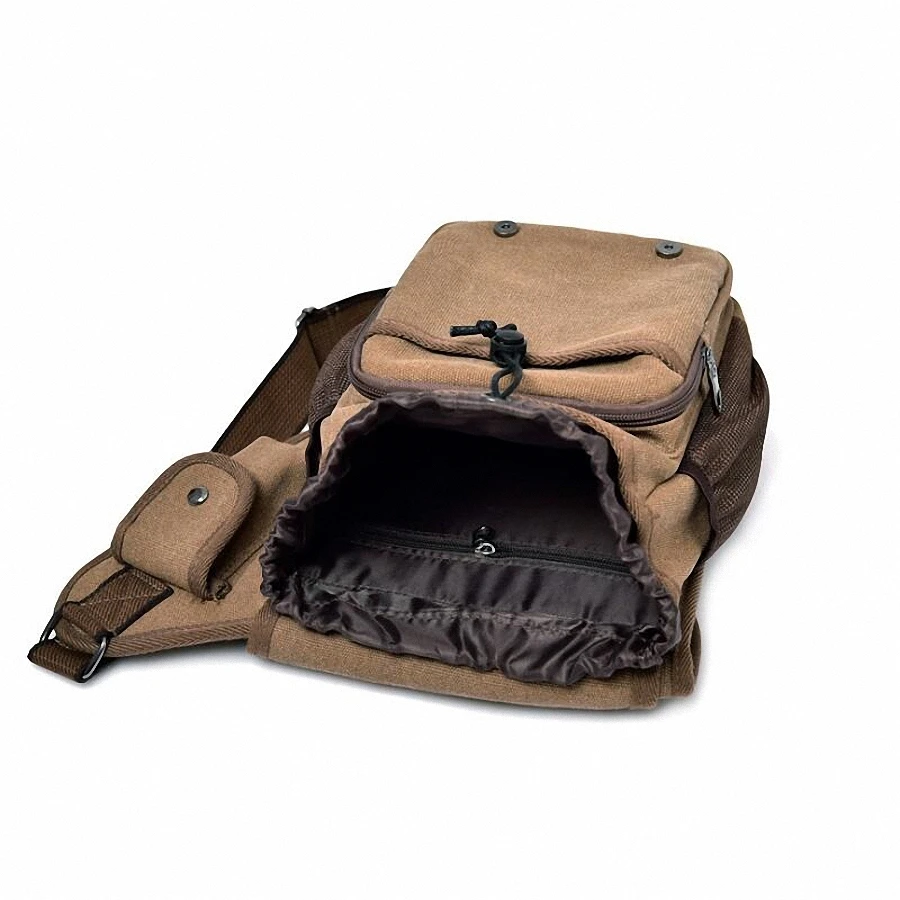 

Man Cross Body 2020 Fashion Men's Vintage Canvas Solid Color Shoulder Bag Casual Business Multi-function Messenger Bags