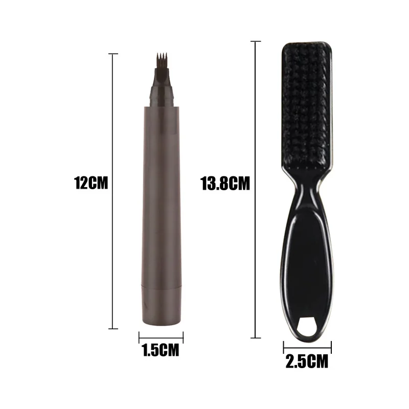 

4 Colors Beard Filling Pen Kit Men Waterproof Male Mustache Pencil Filler Shaping Grooming Set Barber Facial Hair Repair Tools