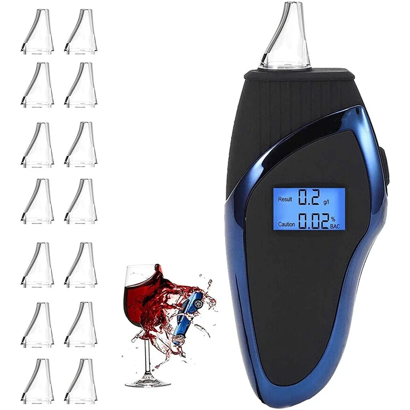 

Professional Alkoholtester Tester Portable Tester with Semiconductor Sensor and Digital Blu-Ray LCD Screen