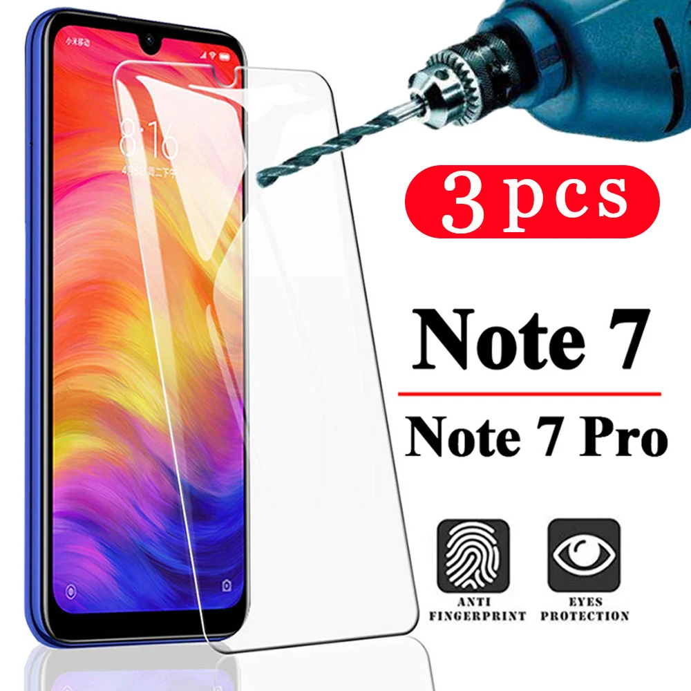 Закаленное стекло для xiaomi redmi 6A 6 7A note 7 pro защитная пленка экрана телефона 8 8A 8T 3 шт.
