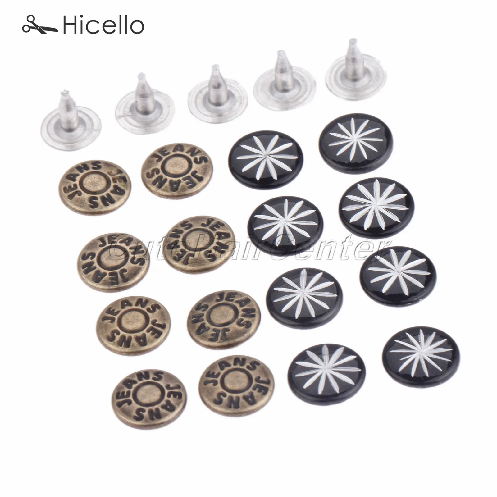 100 комплектов заклепок металлические элементы с гвоздями 9 мм бронзовые черные