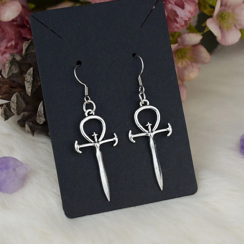 

Серебряный вампир серьга АНХ вампира символ обруч серьги ювелирные изделия