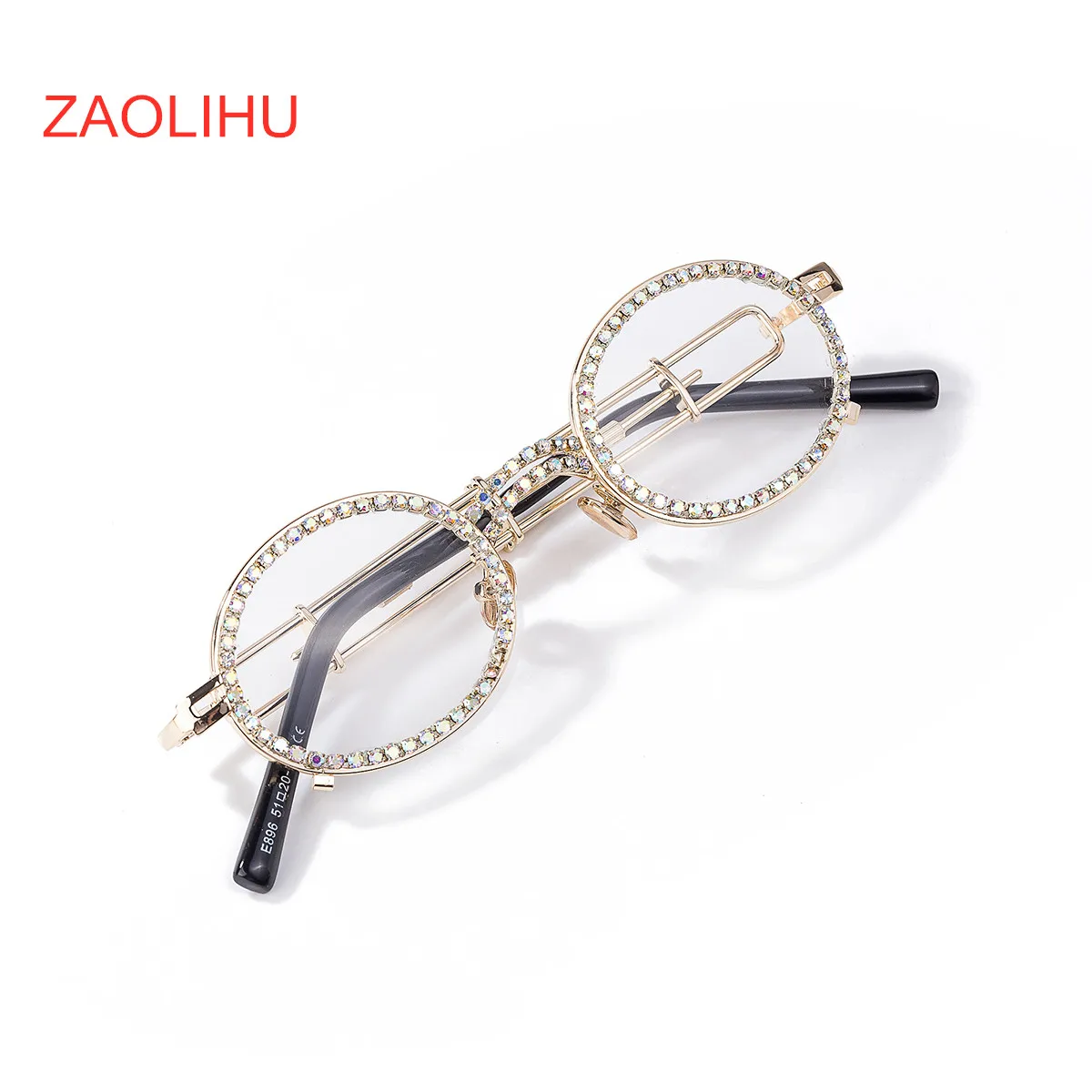 Женские круглые солнцезащитные очки зеркальные с золотыми и серебряными