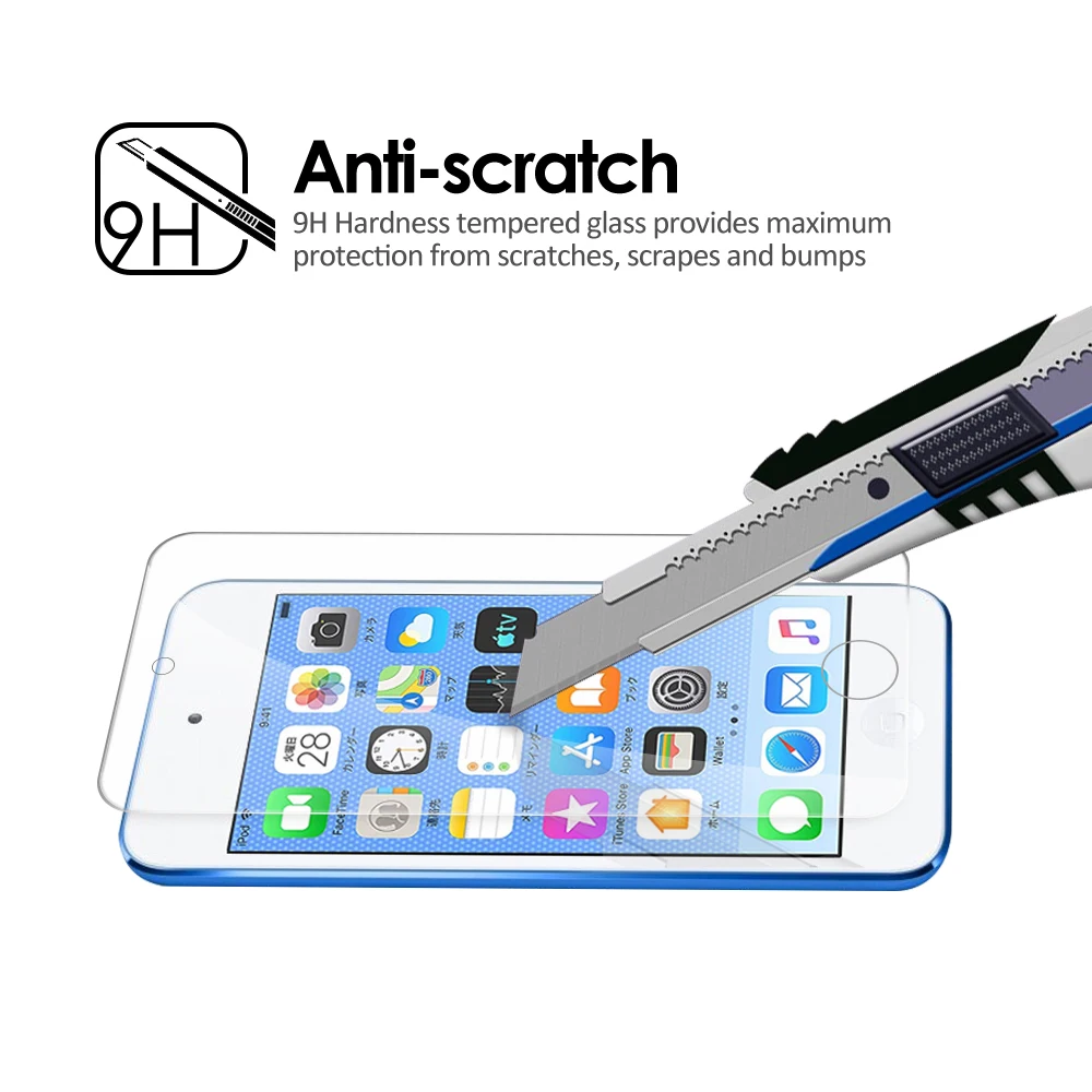 

2 Pcs Tempered Glass+TPU Case For Apple iPod Touch 5 6 7 Case Transparent Soft Silicone Protective Back Cover Screen Shield