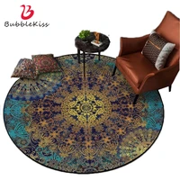 bubble kiss bohemian floral round carpets for bedroom vintage mandala ethnic style area rugs home living room decor floor rugs