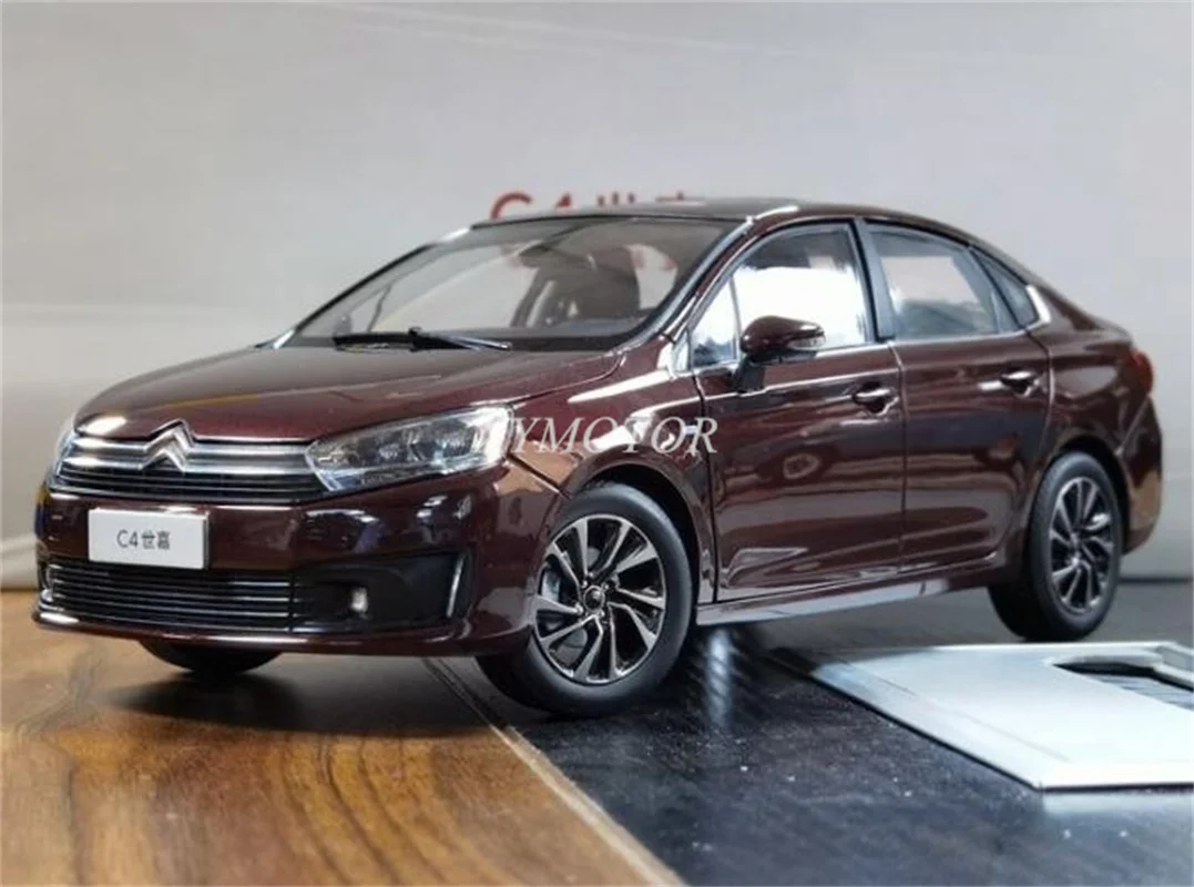 

1:18 For Dongfeng Citroen CITROEN C4 Diecast car model Kids Toys Boy Girl gifts Red Display Collection Ornaments