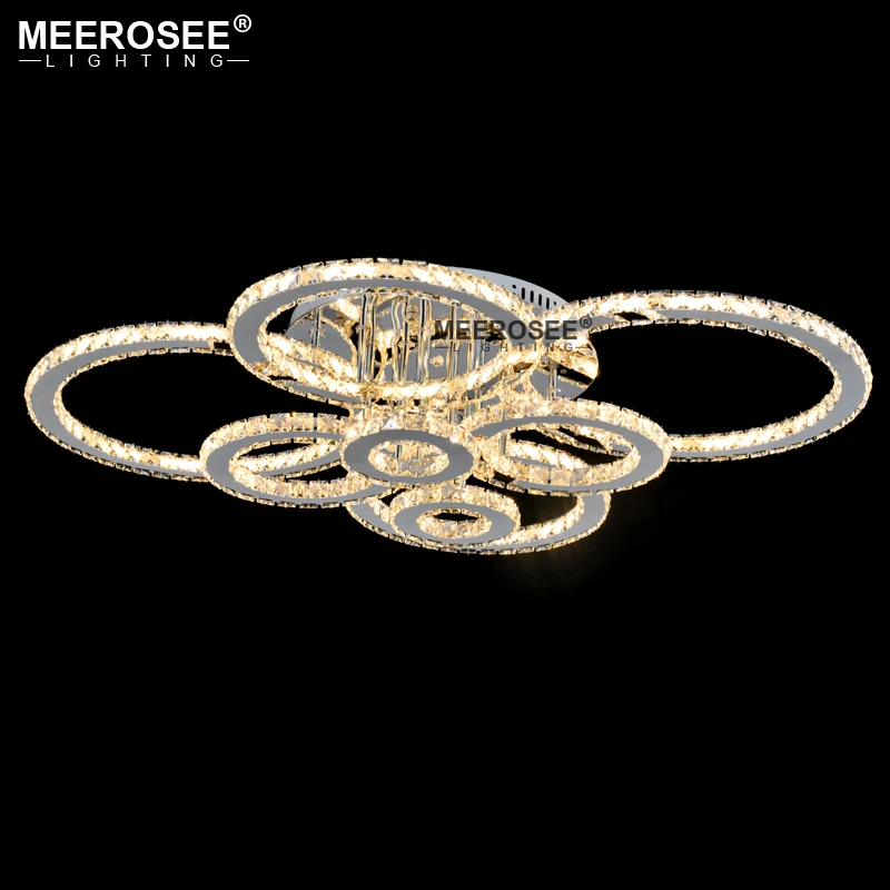 LED Ceiling Lights Fixture Modern K9 Crystal Chandeliers Luminaries Surface Mounted Ring Indoor Lighting for Bedroom Home Decor | Лампы и