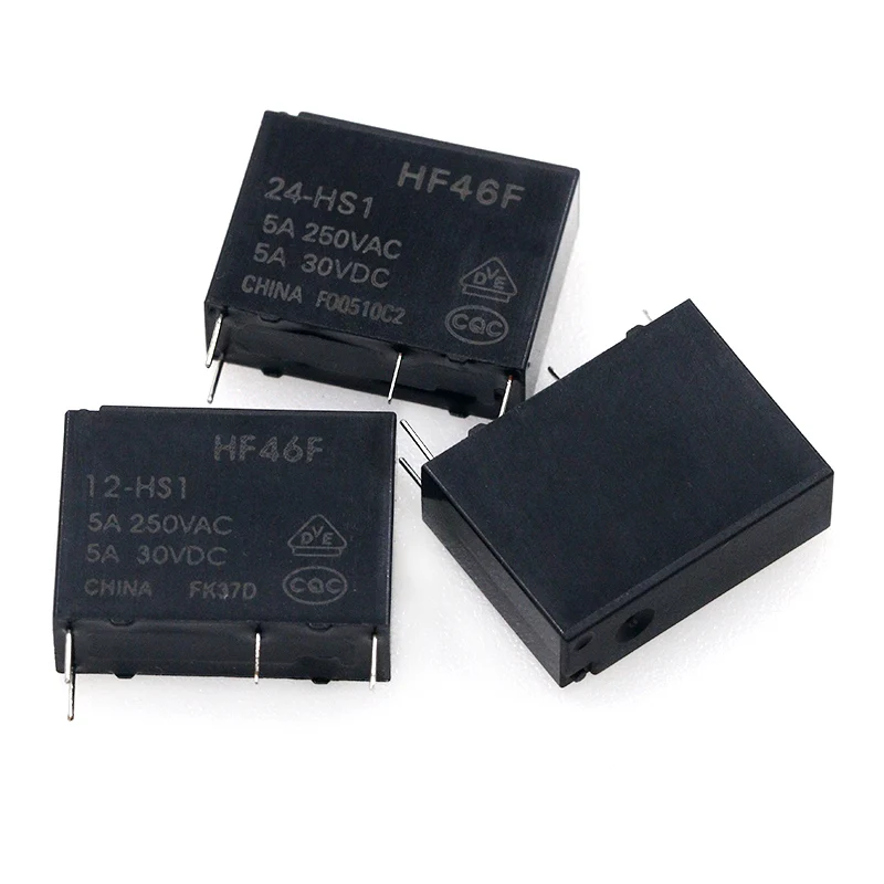 10 шт./лот реле мощности 30 В постоянного тока HF46F-005-HS1 HF46F-012-HS1 HF46F-024-HS1 5-HS1 12-HS1 24-HS1 5A