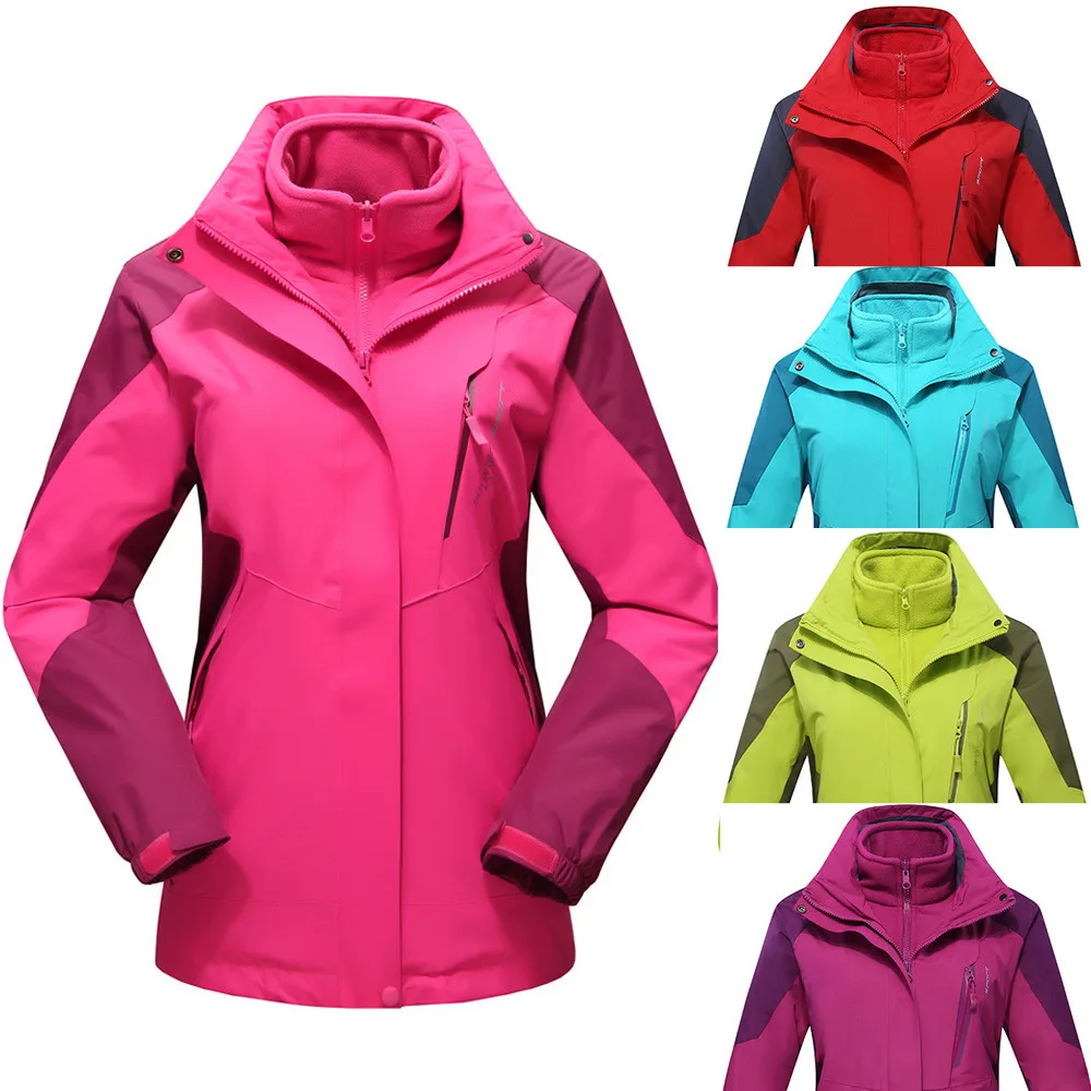 Женская флисовая куртка из двух предметов спортивная для активного отдыха