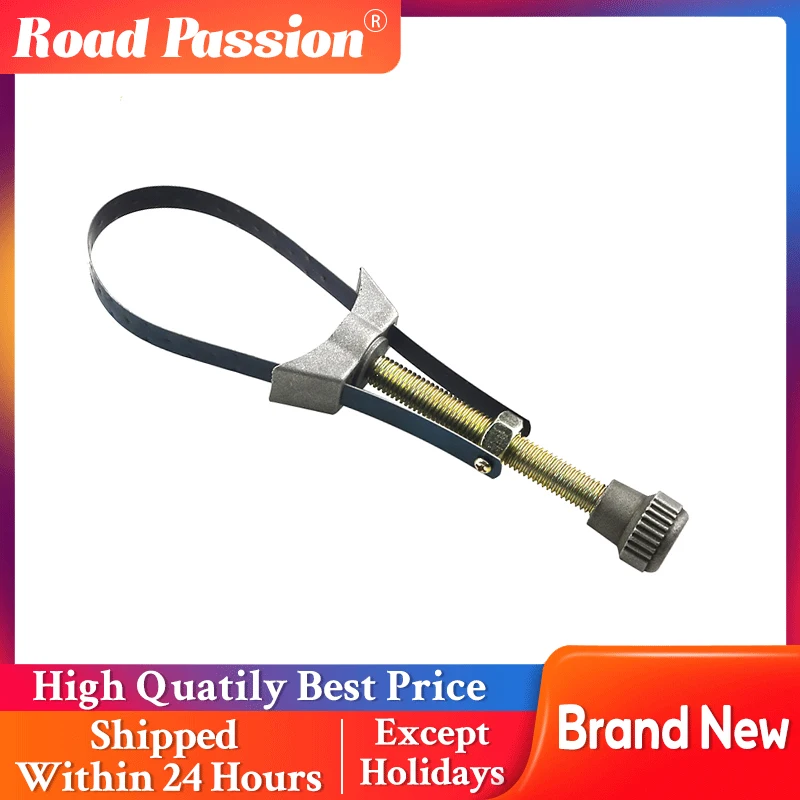 Road Passion Motorcycle & Car Universal Removal Tool Auto Cap Spanner Strap Oil Filter Wrench 60mm To 120mm Diameter Adjustable