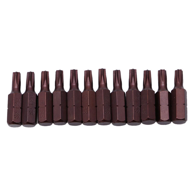 

2019 12x T20 25mm Magnetic Torx Electric Screwdriver Bits Set 1/4 Hex Shank