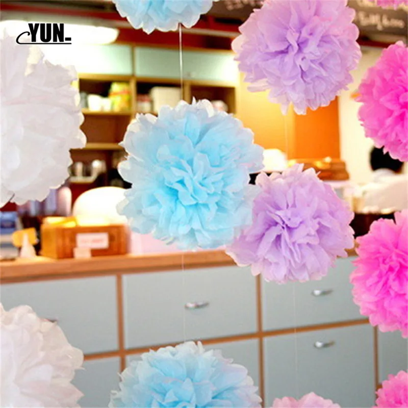 8/10 дюймов 5 шт. помпоны из оберточной бумаги свадебных платьев декоративных