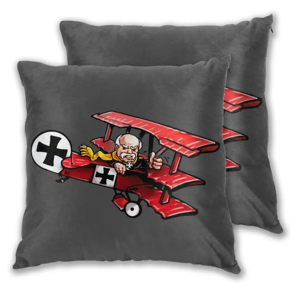 Декоративный чехол для диванной подушки Red Baron meet Bismarck Fokker Dr.I Triplane|Наволочки| |
