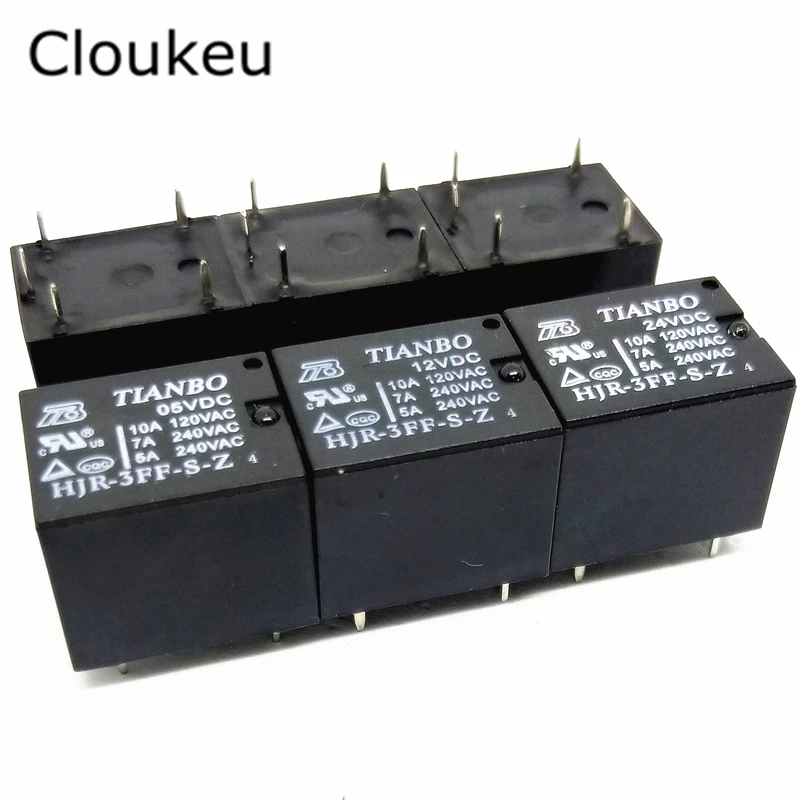 Реле DIP5 HJR 3FF S Z 05VDC 12VDC 24VDC 5V 12V 24V T73 10A|5v 12v relay|relay 10a 12v12vdc relay |