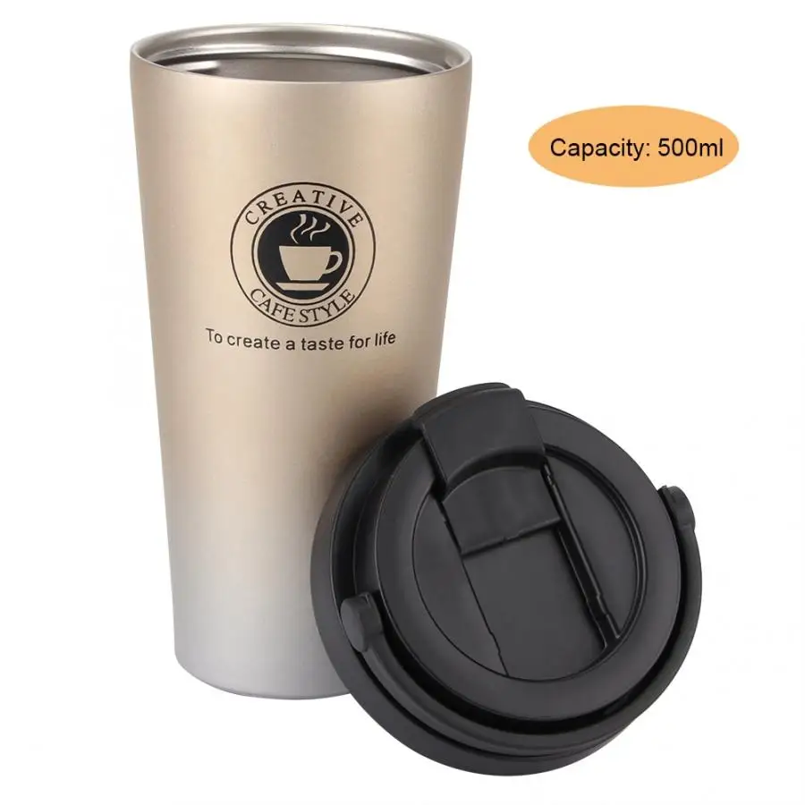 Термосы и термосы 500 мл нержавеющая сталь автомобильная Изолированная Вакуумная