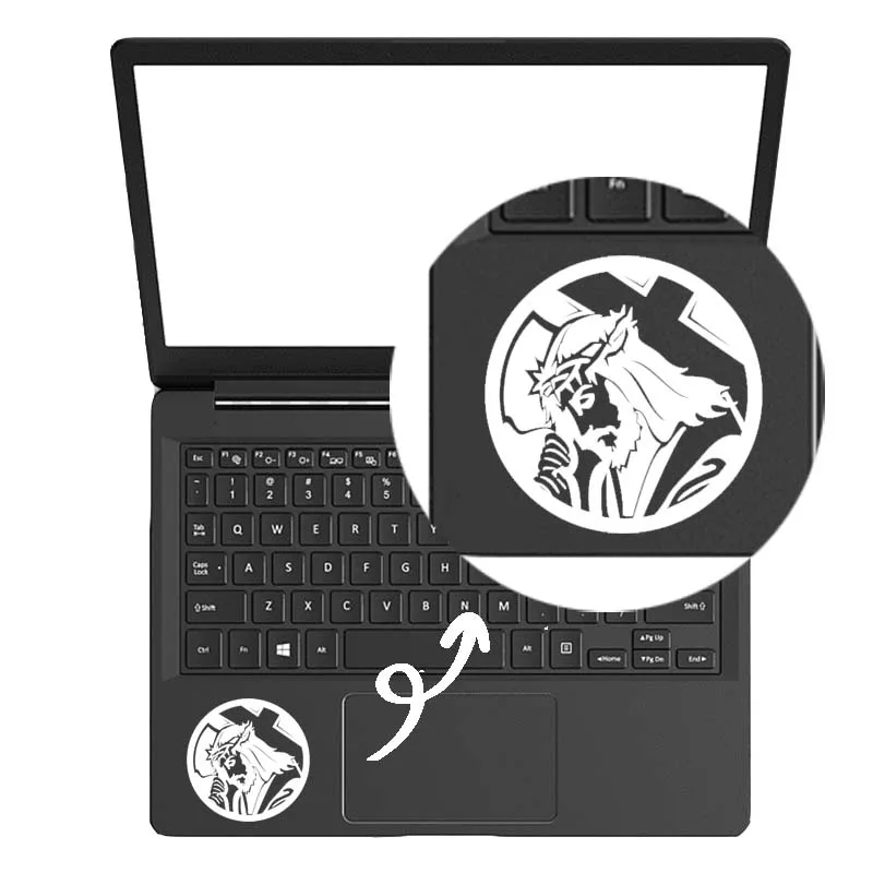 Наклейка для ноутбука с изображением Иисуса в медитации MacBook Air Pro 16 дюймов Retina 11 12