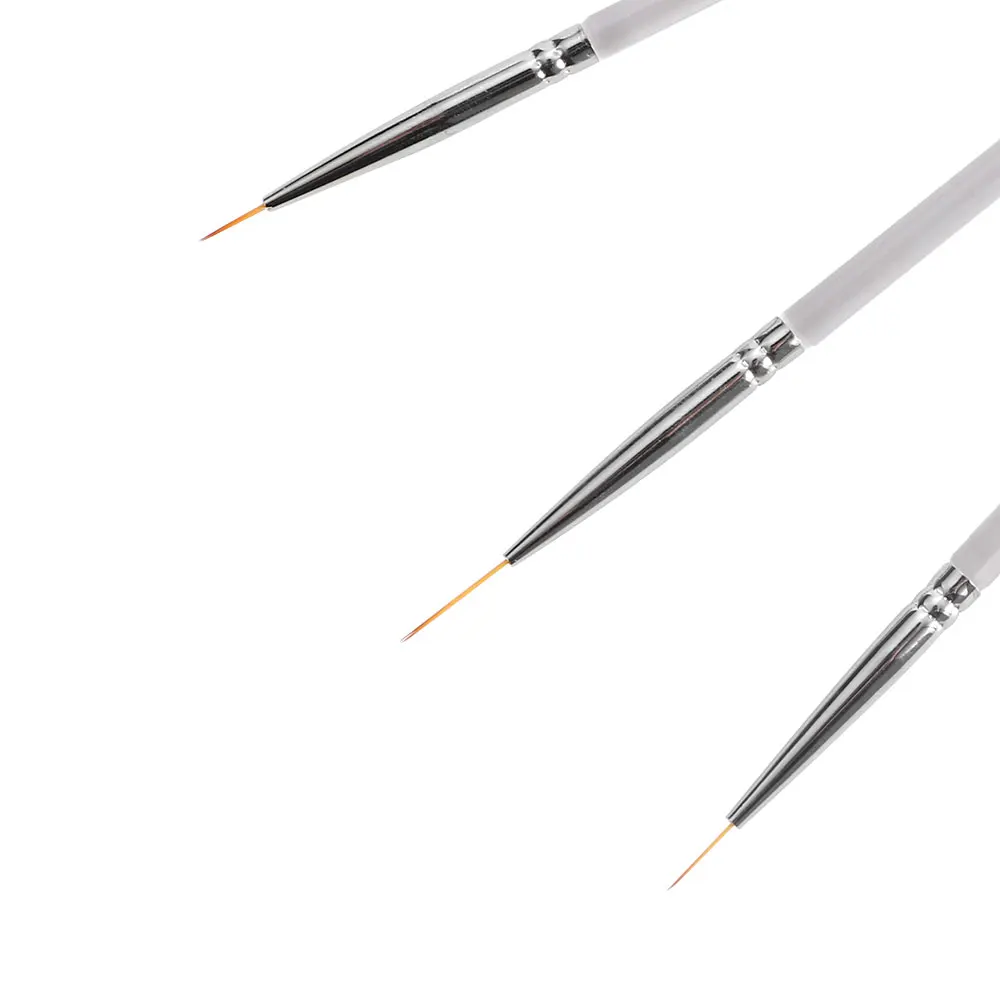 3 шт. кисти для нейл арта прозрачная акриловая тонкая ручка лайнер рисования