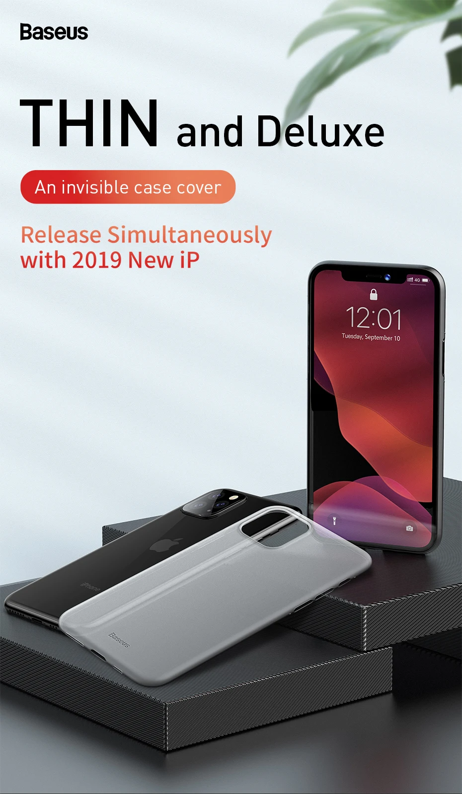 Роскошный чехол для телефона Baseus для iPhone 11 Pro Max Xs Max Xr X 11Pro, задняя крышка 0,4 мм, Ультратонкий чехол из полипропилена для iPhone11