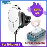 magnetic car wireless charger holder for iphone 12 mini pro pro max fast charging qi car wireless charger 15w phone car holder