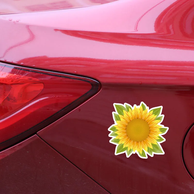 

15cmx14cm Beautiful sunflower Vinyl Car stickers Decals Motorcycle Accessories Car-Window Decorative Goods PVC