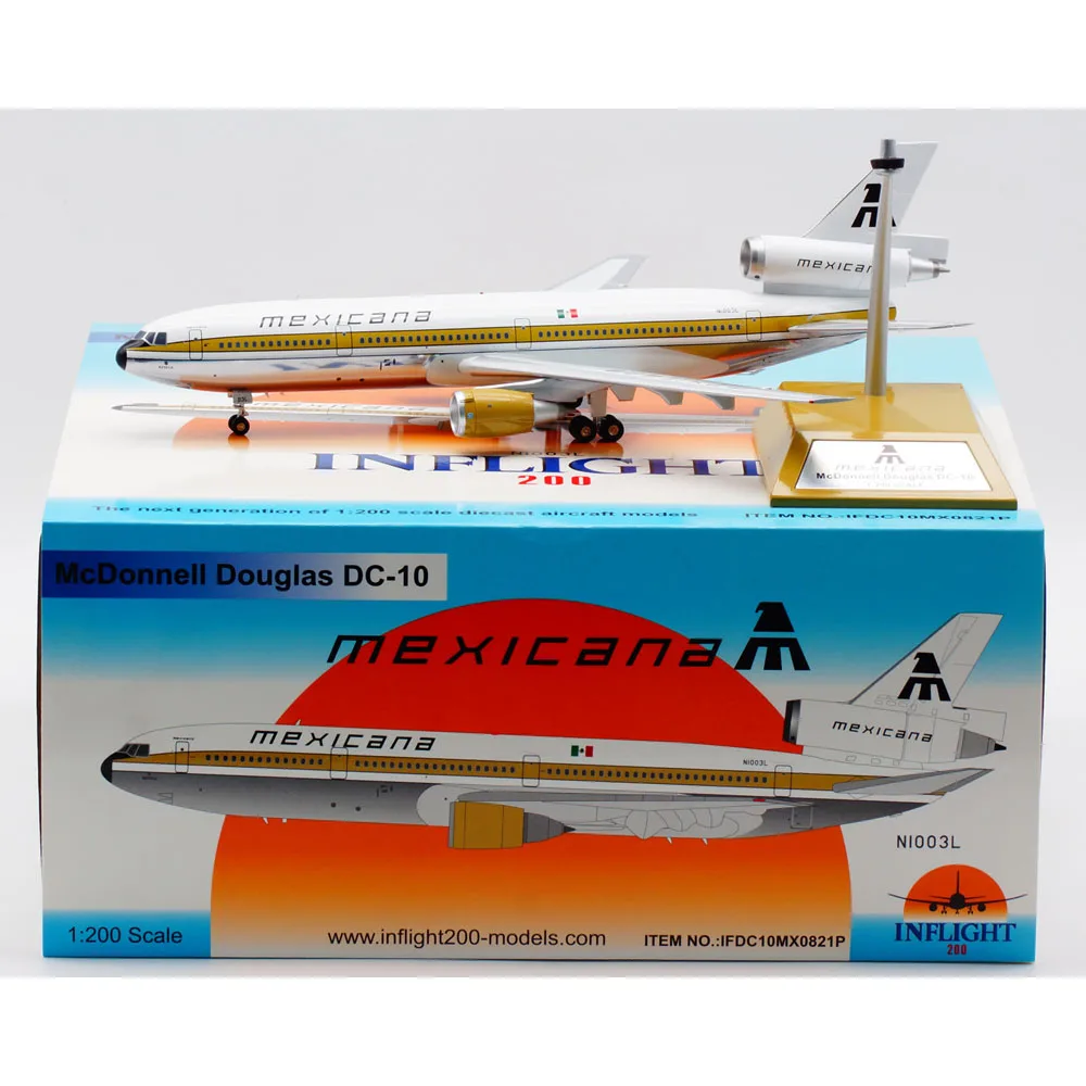 

1:200 Alloy Collectible Plane Gift INFLIGHT IFDC10MX0821P Mexicana McDonnell Douglas DC-10-15 Diecast Aircarft Jet Model N1003L