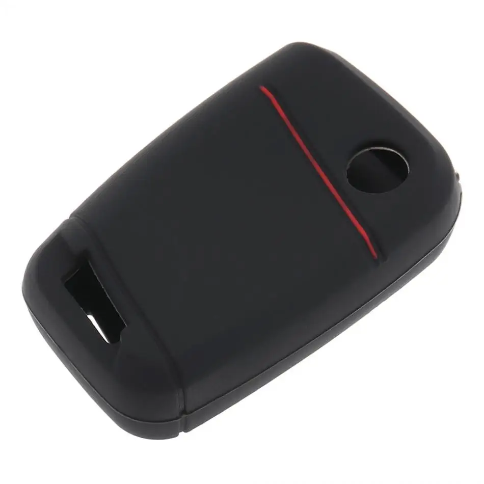 3 кнопки силиконовая прямая пластина черный чехол для ключа автомобиля защитный