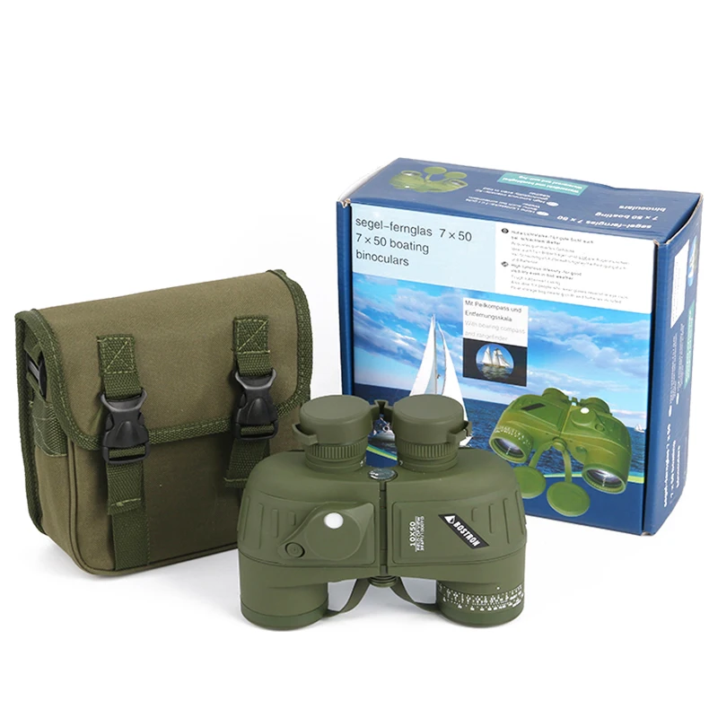 10x50 Waterproof binoculars Telescope HD professional military binocular with digital Compass Night Vision Hunting | Инструменты