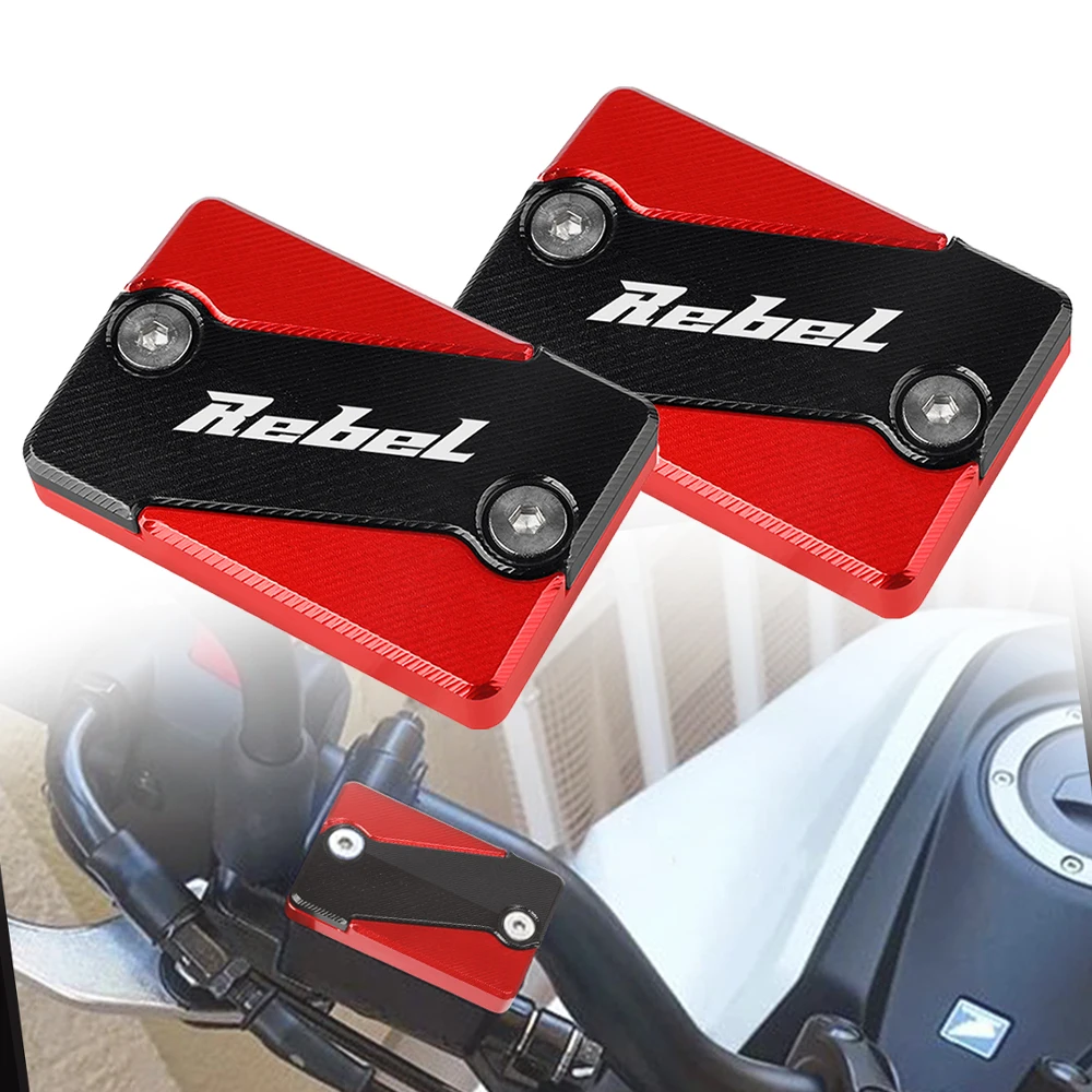 

For Honda Rebel 250 300 500 2017 2018 2019 Motorcycle Front Brake Fluid Reservoir Tank Cap Cover Rebel250 Rebel300 Rebel500 logo