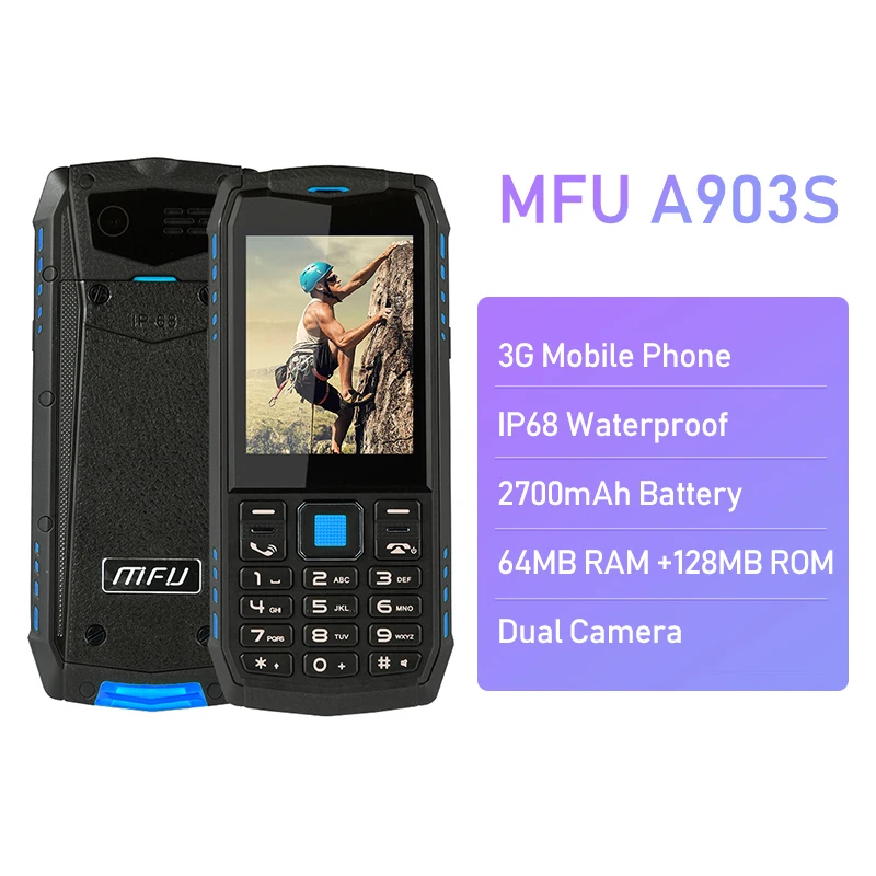 MFU A903S 3g сеть IP68 Водонепроницаемый 2 8 дюймов 2700 мАч настоящий беспроводной Bluetooth GPRS