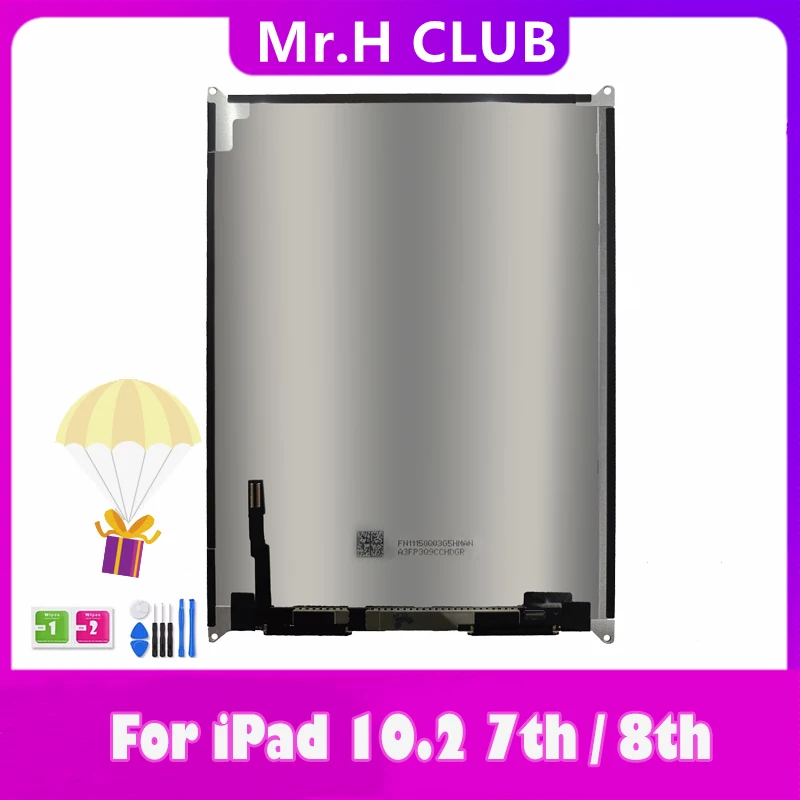 ЖК-экран со стеклянной панелью для iPad 7 / 8 10 2 2019 7-го поколения A2197 A2198 /8th 2020 A2270 /9th A2602