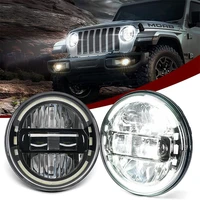 new 2x 7 led headlights for land rover defender 7inch headlamp with amber turn signal for lada niva 4x4 beetle classic