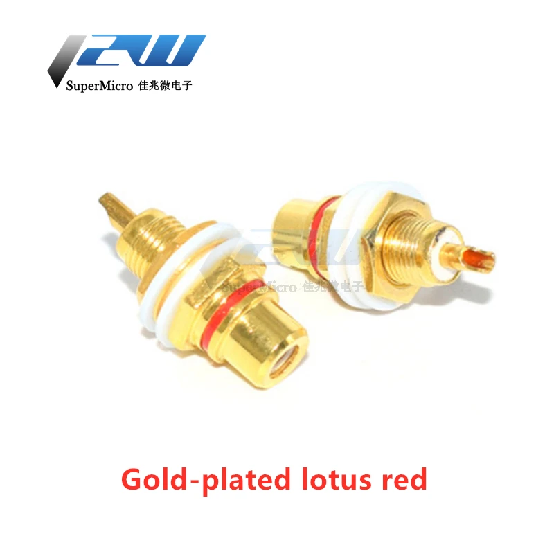 2 шт./лот Lotus гнездо AV разъем RCA Гнездо аудио усилитель позолоченный