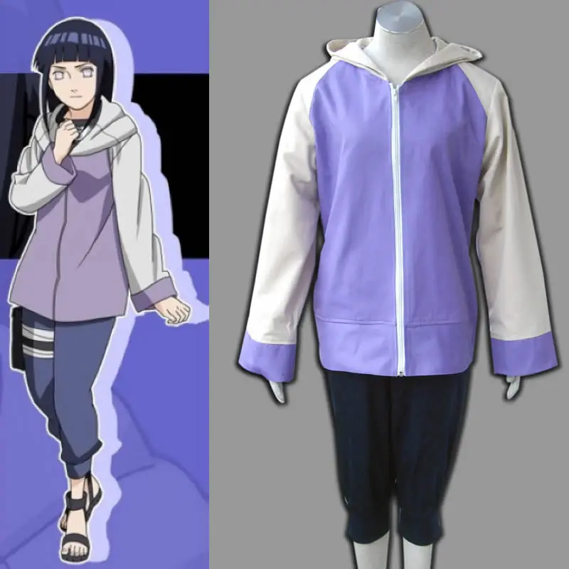 Аниме Наруто Shippuuden Хината Hyuga 2 поколение полный комбо набор Косплей Костюм