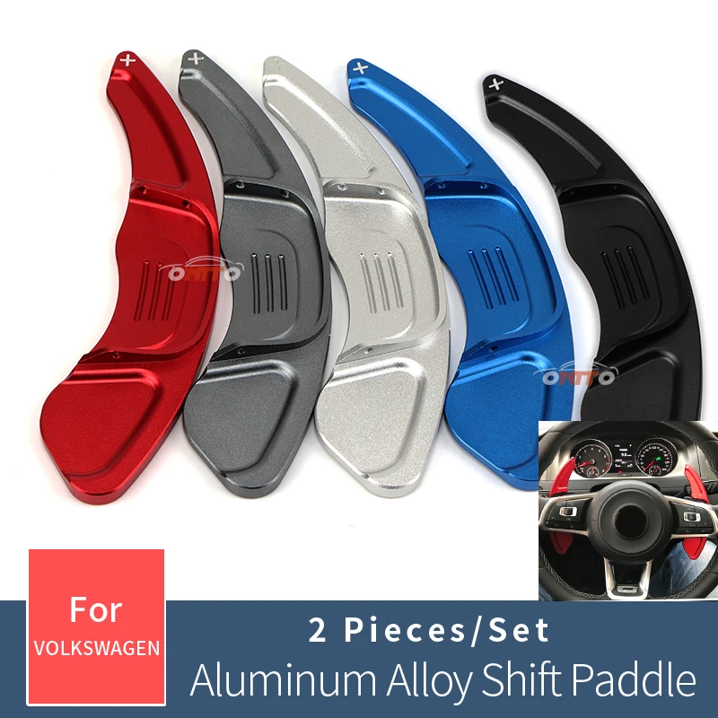 

2pcs for GOLF 7 T SCIROCCO SAGITAR LAMANDO POLO VARIANT Car styling Car Steering Wheel Shift Paddle Plate Shifters Extension