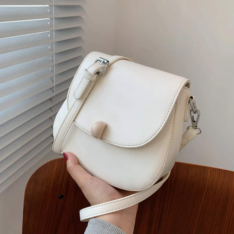 

Простая маленькая однотонная сумка через плечо из искусственной кожи для женщин 2021 летние дорожные роскошные сумки на плечо и кошельки