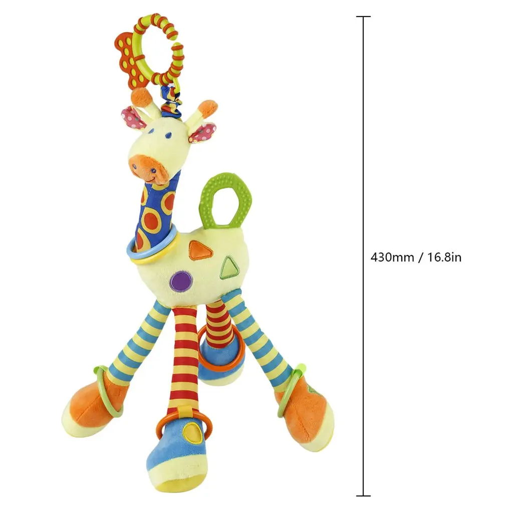 OCDAY плюшевая игрушка для новорожденных мягкие колокольчики в виде жирафа