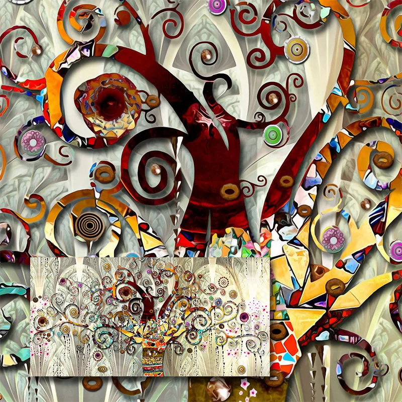 

Tree of Life by Gustav Klimt Landscape Wall Art Picture Oil Canvas Painting Poster And Print For Living Room Home Decor Unframed