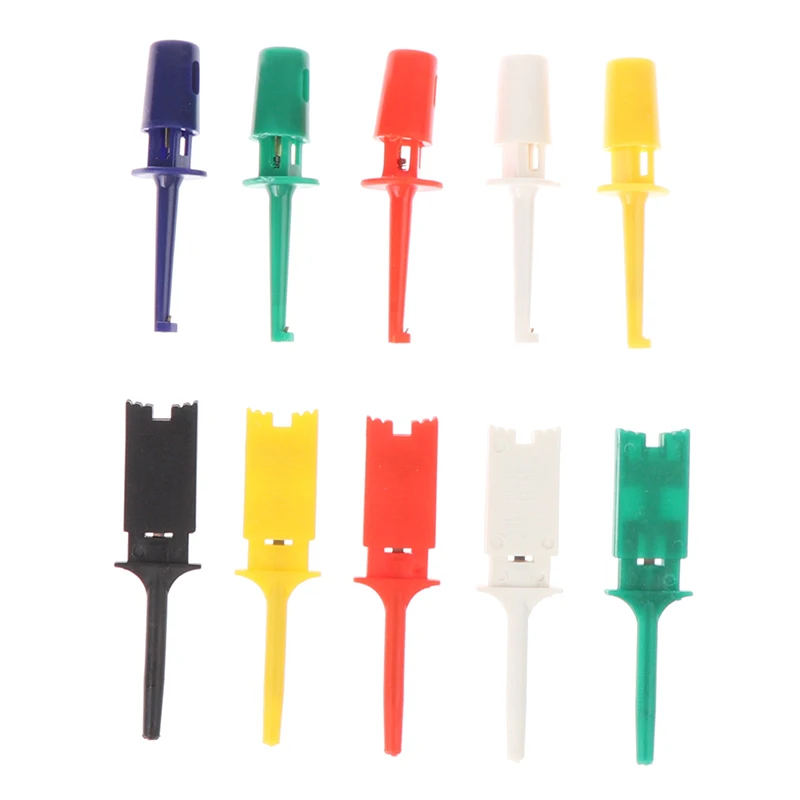 

10pcs/lot New Flat Small Mixed Test Hook Test Probe Mini Multimeter Lead Sets random color