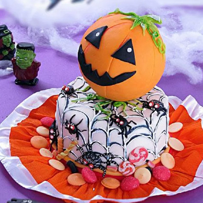 Halloween Pumpkin Skull Cake Mold Aluminum Alloy Pan Baking Tin Tray Trays For Kitchen Tool |