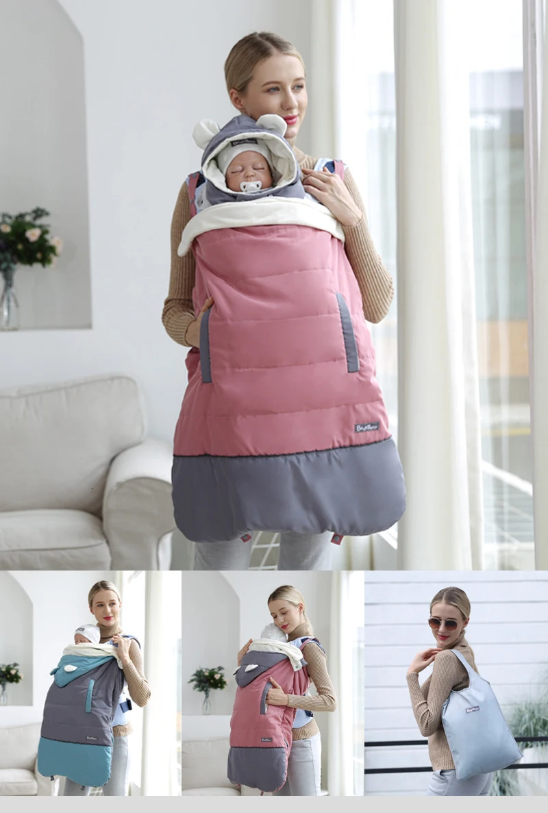 Soboba Baby Carrier Cover эргономичный толстый ветрозащитный бандаж для беременных плащ с капюшоном плащ мантия уровень зимние переноски пальто
