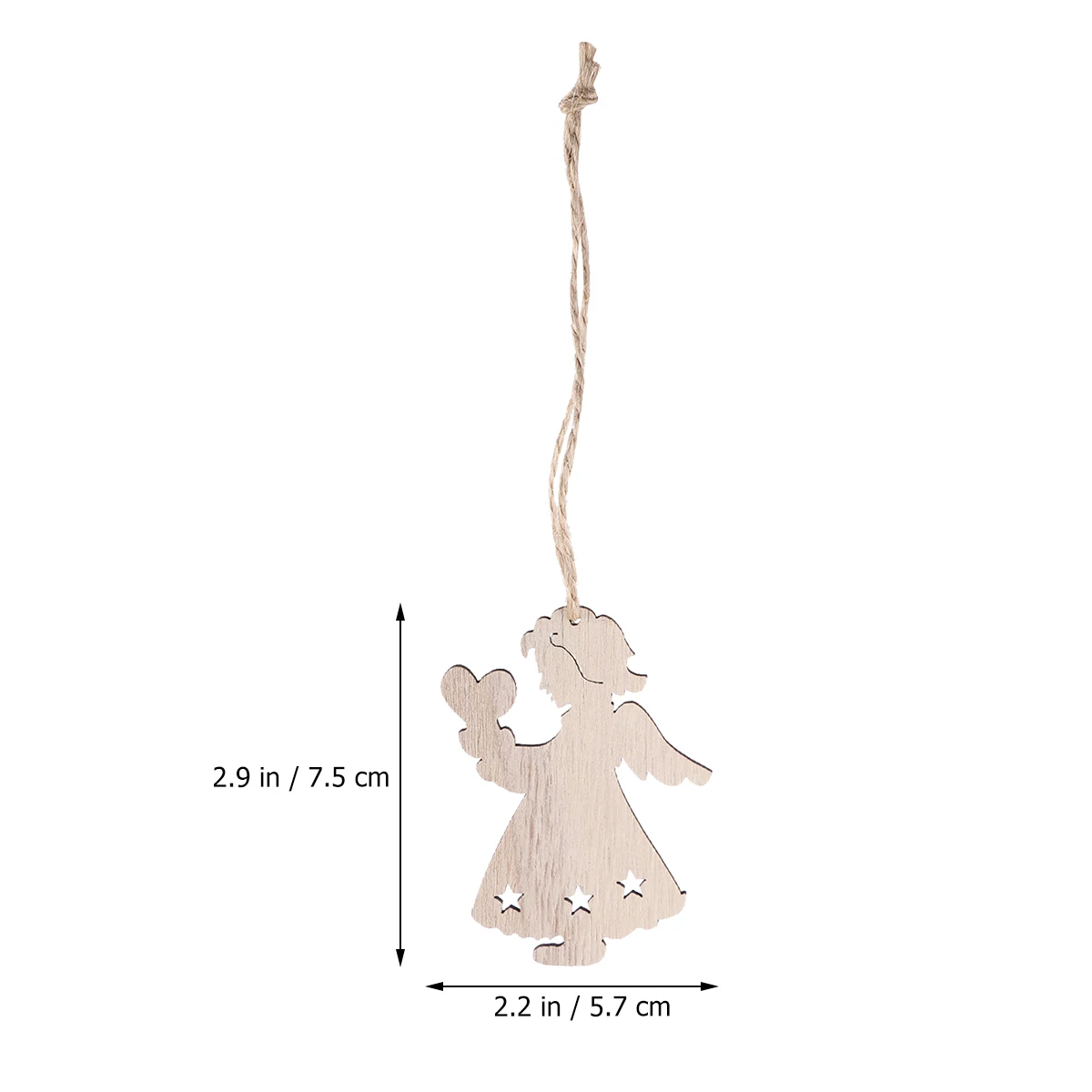 10 шт. украшения для рождественской елки подвесные деревянные подвески из
