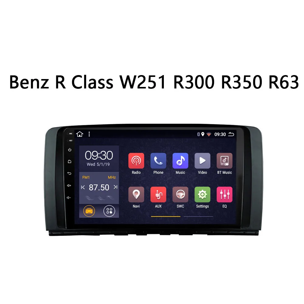 Радио coche мультимедийный плеер для Benz R Class W251 R300 r350 r63 android автомобильный 2 32 г 8