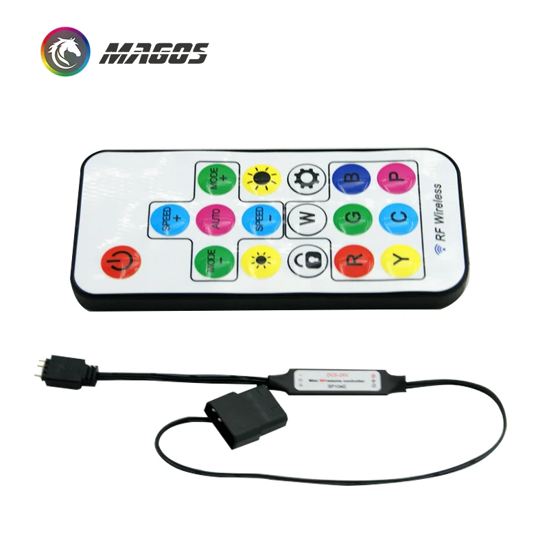 Rgb контроллер RF чехол светодиодный 3pin 5 В или 4pin 12 rgb аура синхронизация Molex блок