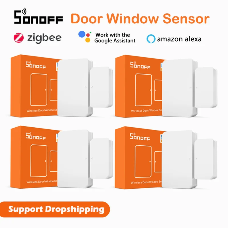 

Sonoff ZigBee SNZB-04 Door / Window Sensor EWeLink APP Alert Notification Smart Home Security Detector For Google Home Alexa