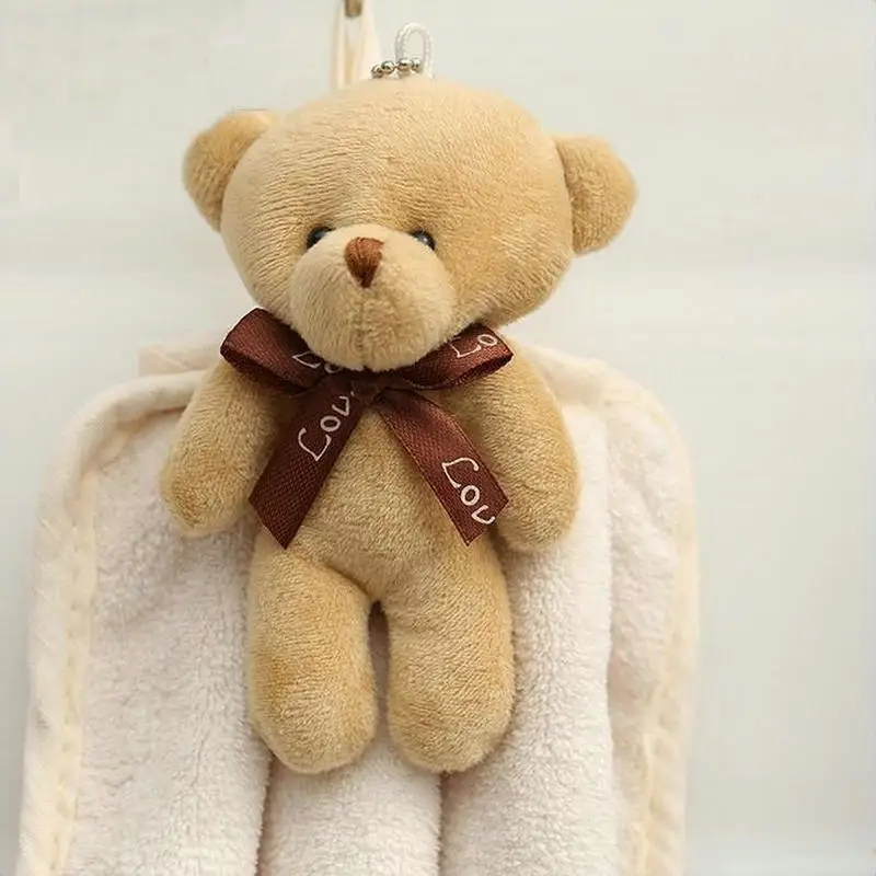 

Quick-Dry Hand Towel Cute Bear Coral Fleece Holdable Kitchen Toilet Towel Absorbent Wipe Plush Hand Towel Bathroom Hanging Towel