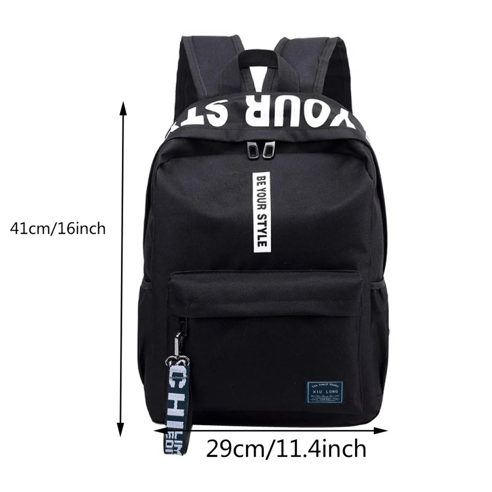 

Fashion Men Backpack Large Capacity Solid Color Waterproof Nylon Casual Backpack School Bag Travel Bag Casual Backpacks#h3